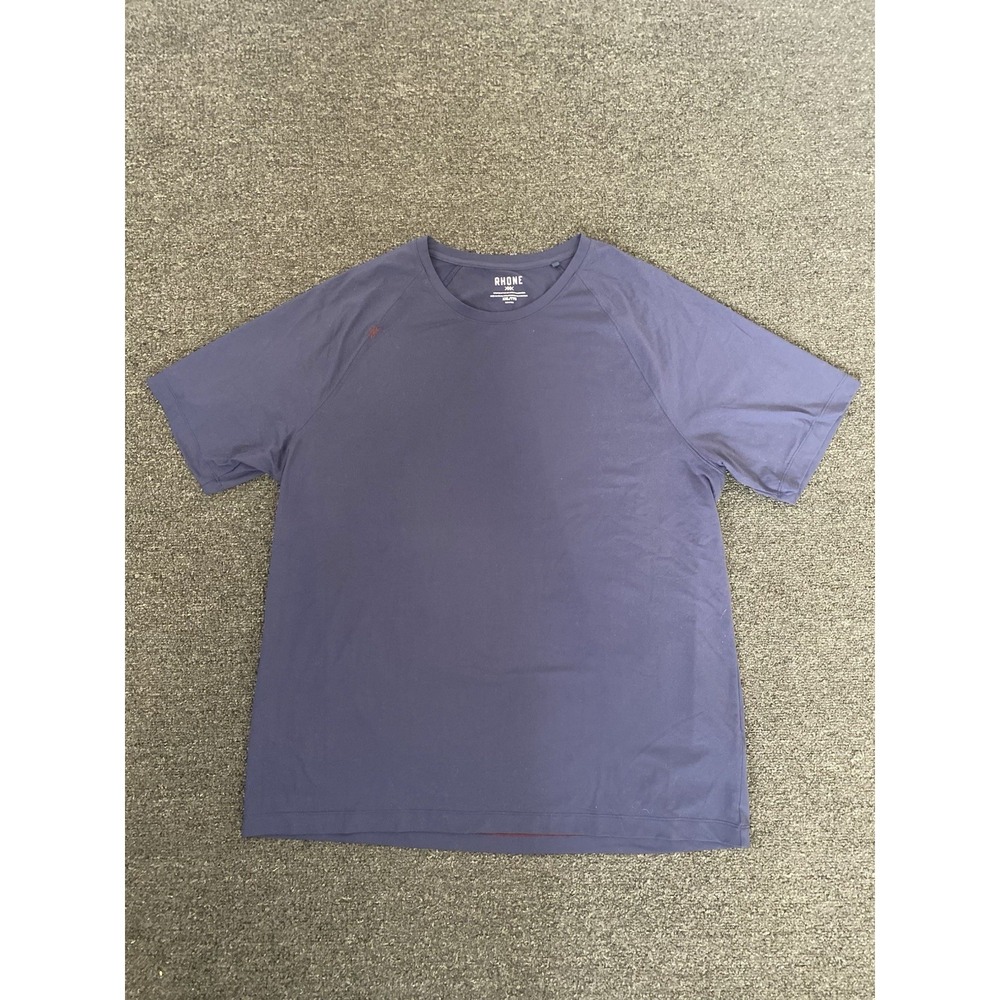 Rhone Reign Shirt Sleeve T-Shirt Blue Mens 2XL Training Gym Stretch Lightweight